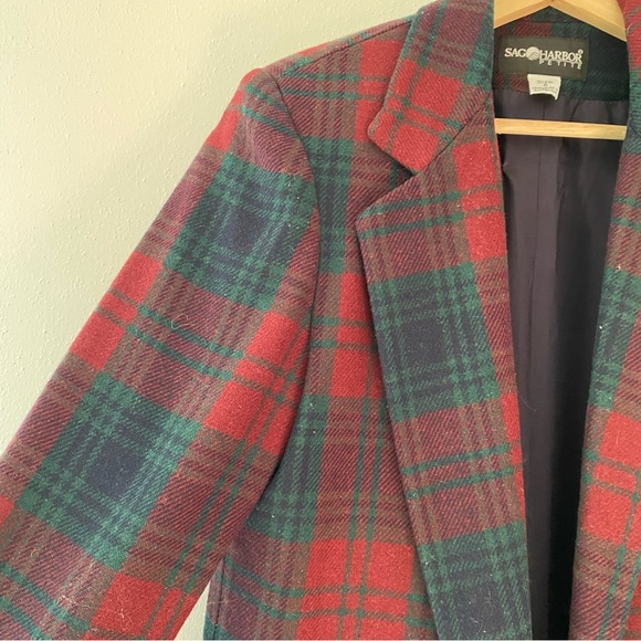 Vintage Plaid Blazer - Picture 4 of 5
